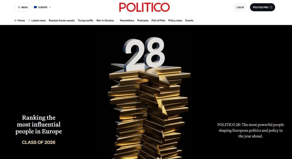 Românul inclus de Politico în „Top 10 persoane de urmărit în 2026”