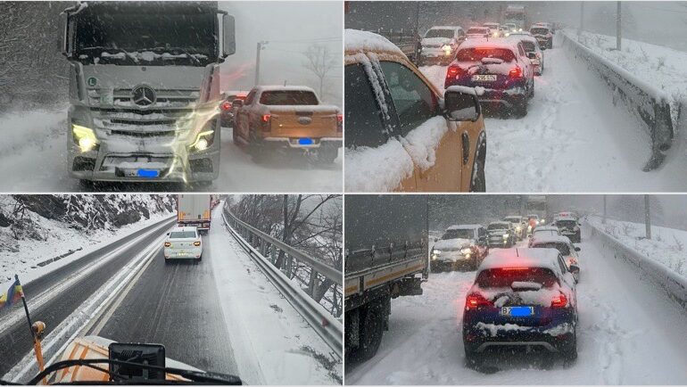 Trafic de coșmar pe Valea Oltului: Coloane de kilometri din cauza unor TIR-uri blocate pe șosea (Video)