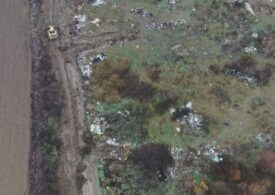 Depozitarea ilegală a deșeurilor, urmărită cu drona. Prima a fost prinsă o primărie, care a rămas fără buldozer