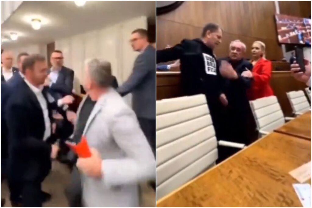 Încăierare în parlamentul Slovaciei. Deputații s-au certat violent după adoptarea unei legi privind denunțătorii (Video)
