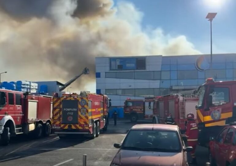 Incendiu puternic la un depozit din București, pe bulevardul Iuliu Maniu. RO-Alert emis pentru populație (Video)