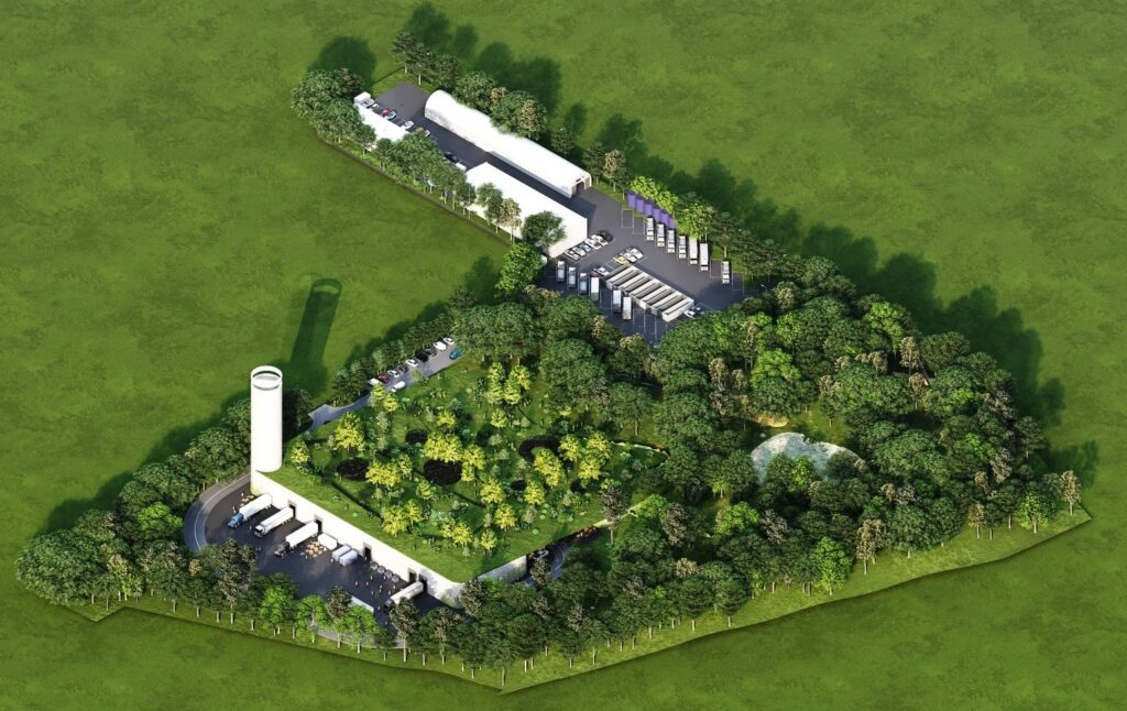 Cum va arăta stația de sortare a deșeurilor semiîngropată care se construiește în Sectorul 6. Va fi înconjurată de o pădure urbană (Foto)