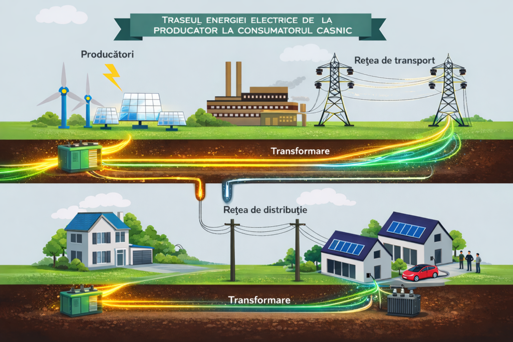 traseul energiei de la producător la consumator