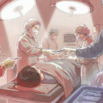 La Spitalul Universitar din București, două intervenții chirurgicale, la cap și la abdomen, s-au desfășurat în paralel. Marina Avram intră în comă și este transferată la secția de Terapie Intensivă. Tânăra nu a mai putut fi salvată!