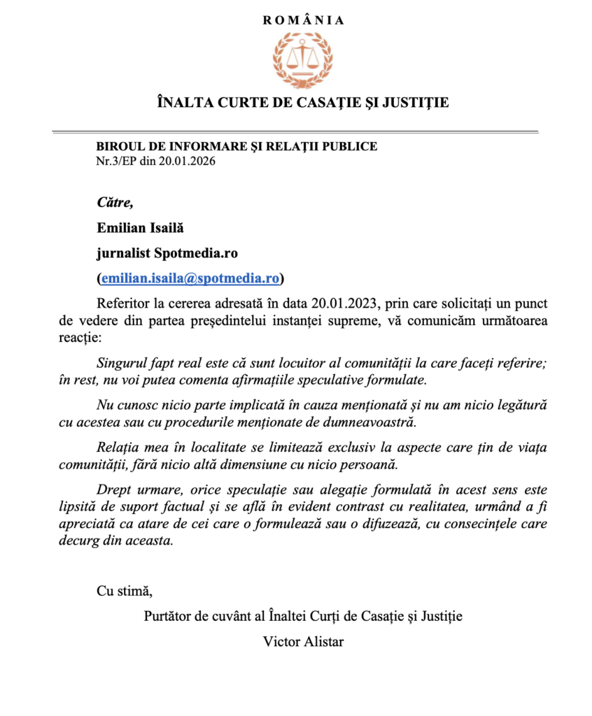 Lia Savonea, reacție oficială