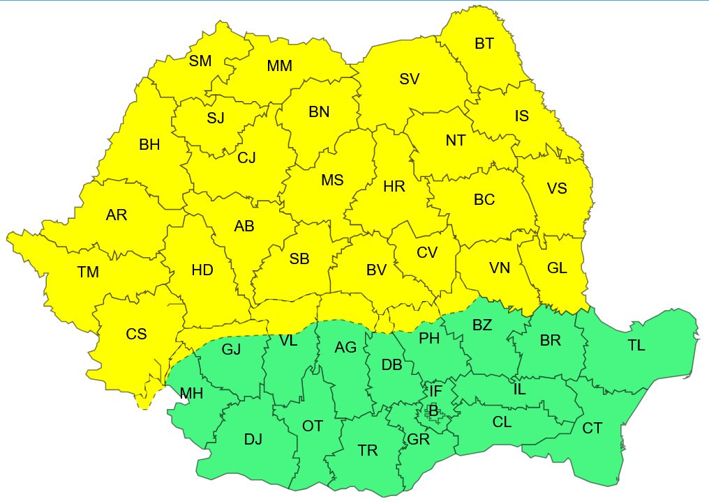 cod galben 6 ianuarie