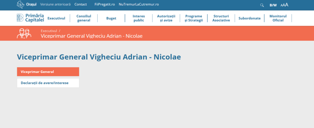 lipsa atribuții Adrian Vigheciu