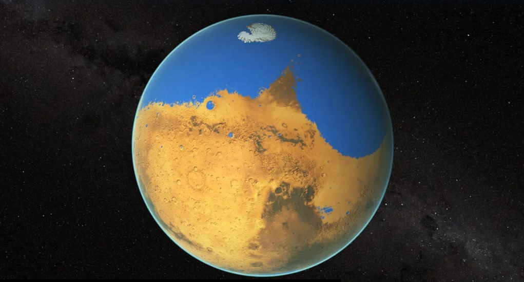 Noi dovezi arată că Marte a fost cândva o „planetă albastră”