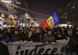 Activistul care a proiectat mesajul ”Marș la Moscova” în timpul protestului AUR a fost amendat