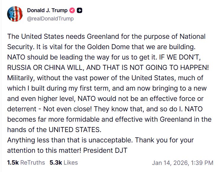trump groenlanda truth