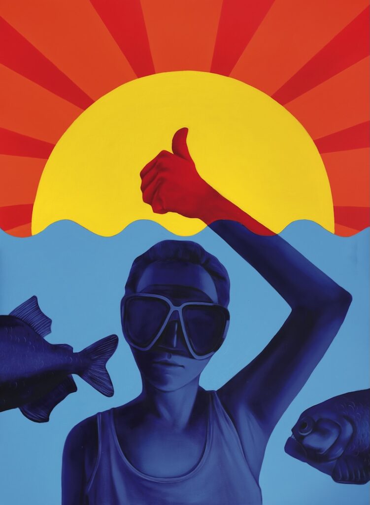 Irina Dragomir, People Lie, acrilic pe pânză