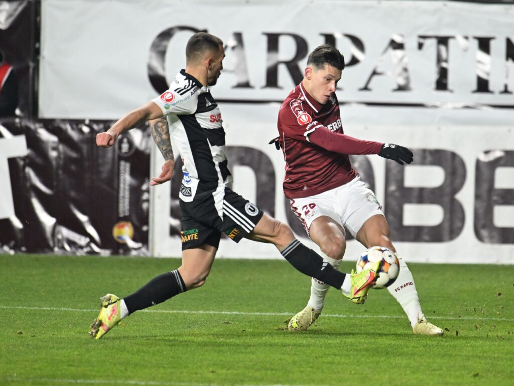Rapid pierde surprinzător cu U Cluj și calculele pentru play-off se ascut
