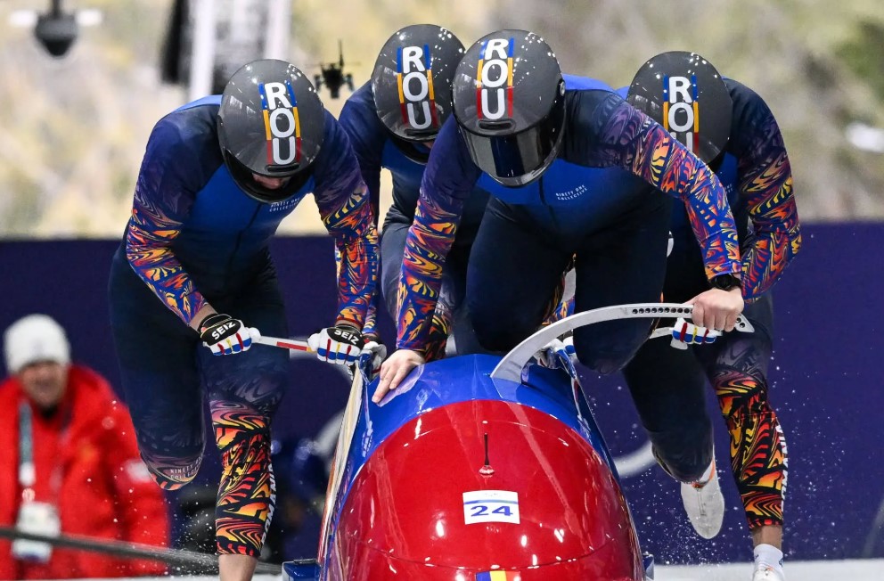 Jocurile Olimpice 2026: Echipajul României de bob-4, locul 16 după primele două manșe