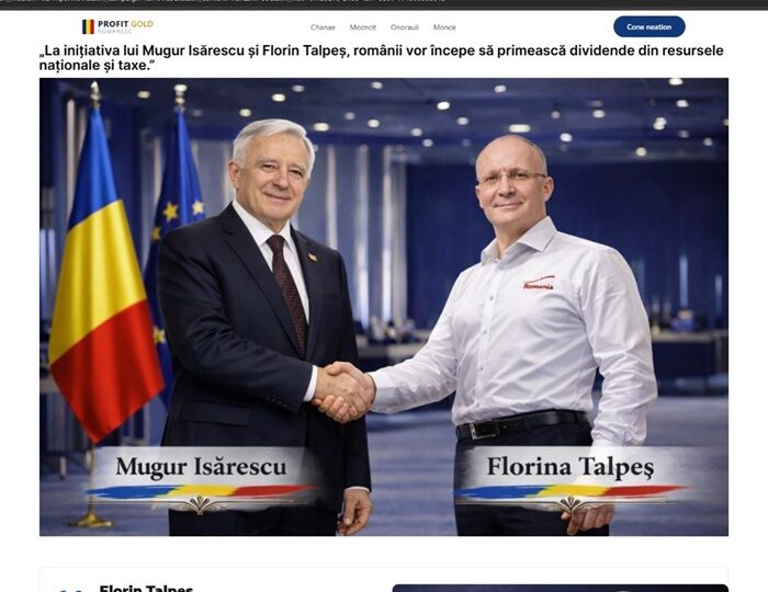 Imaginea lui Mugur Isărescu și Florin Talpeș, folosită într-o înșelătorie online cu investiții