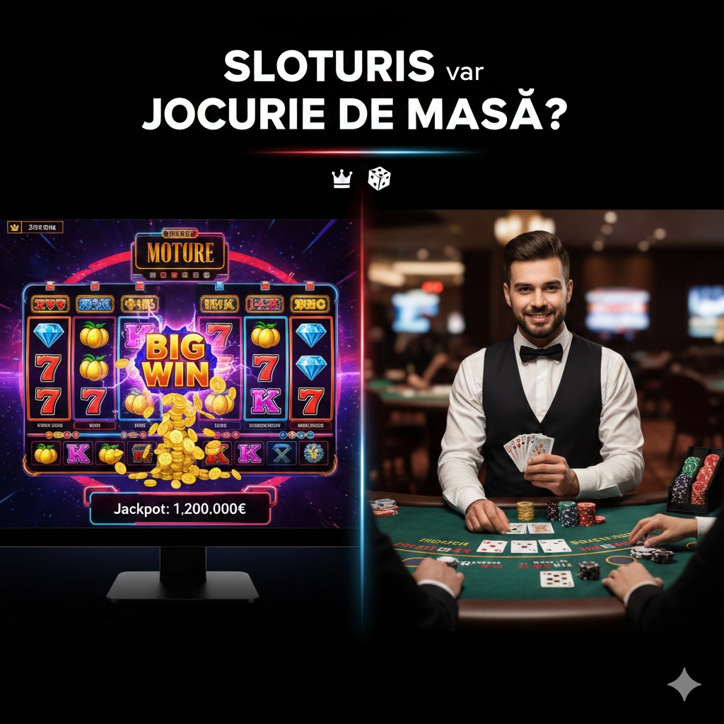 Sloturi sau jocuri de masă?