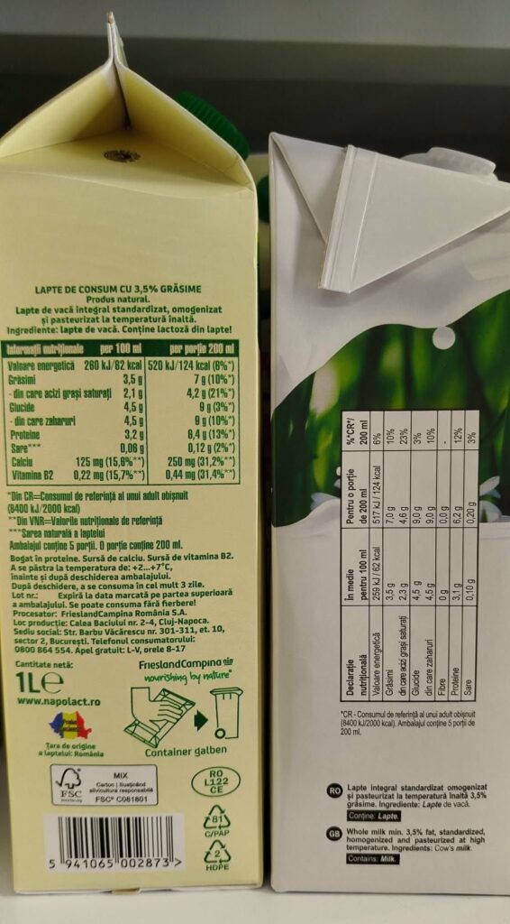 lapte eticheta