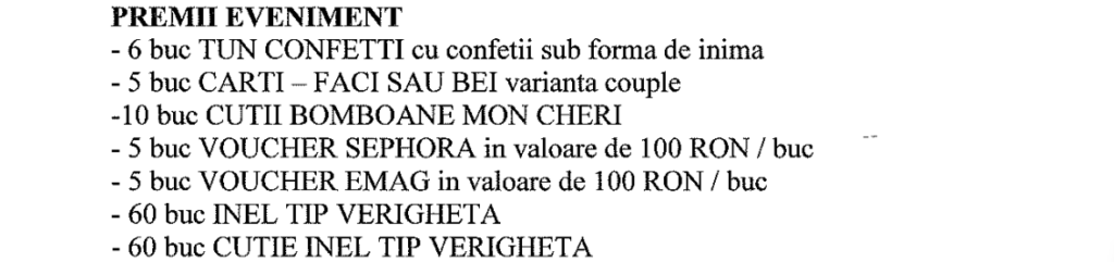 premii Valentine s Day