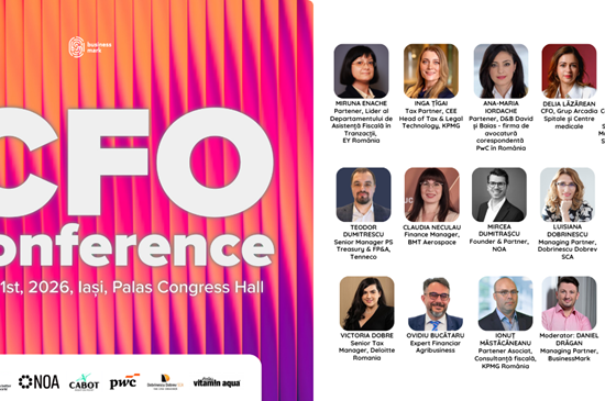 Liderii financiari din regiunea Moldovei se reunesc, pe 1 aprilie 2026, la Iași pentru o nouă ediție „CFO Conference”