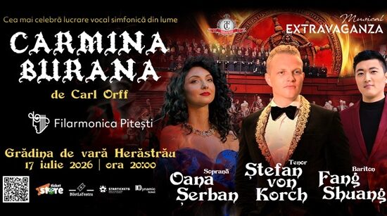 Carmina Burana și Duelul Tenorilor în stagiunea estivală Musical Extravaganza, cu tenorul Ștefan von Korch și invitații la Grădina de Vară Herăstrău