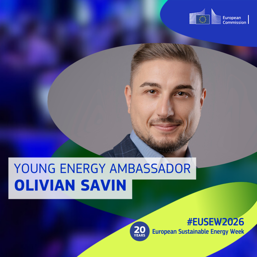 Olivian Savin cu fundal UE