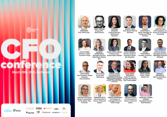 Un nou eveniment din seria „CFO Conference”, pe 20 martie 2026, la București. Lideri financiari discută despre tranziția CFO-ului de la rolul de gardian al costurilor la cel de arhitect al valorii strategice