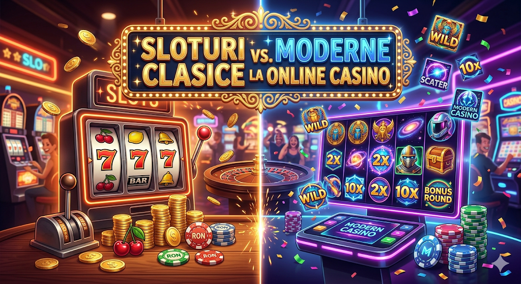 Sloturi Clasice vs. Moderne la online casino