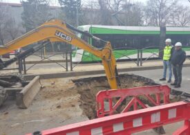 O șosea importantă din București s-a surpat. Trafic restricționat și intervenție Termoenergetica (Foto)