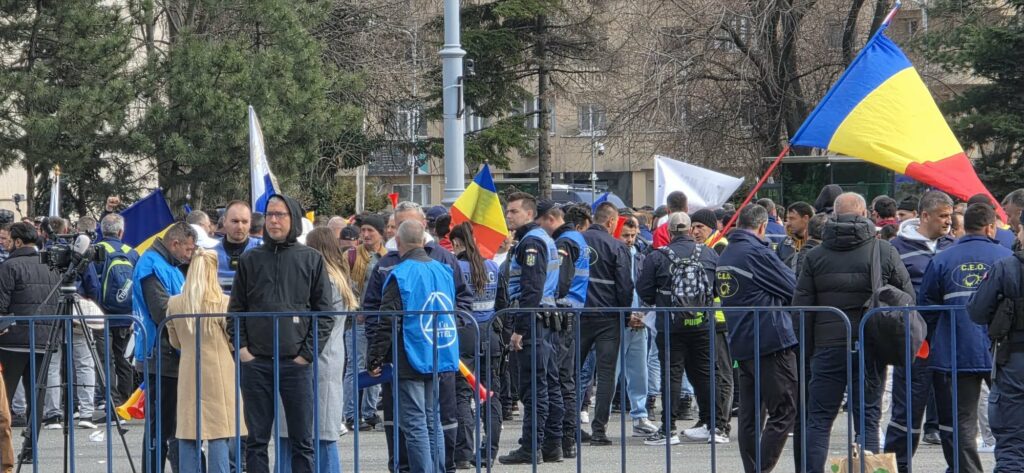 protest la Guvern cu mineri