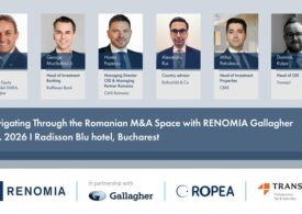 Pe 8 aprilie 2026, lideri din sectorul bancar, juridic și de consultanță analizează viitorul pieței de M&A din România