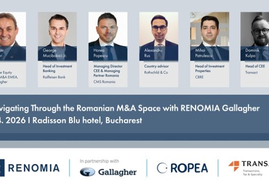 Pe 8 aprilie 2026, lideri din sectorul bancar, juridic și de consultanță analizează viitorul pieței de M&A din România