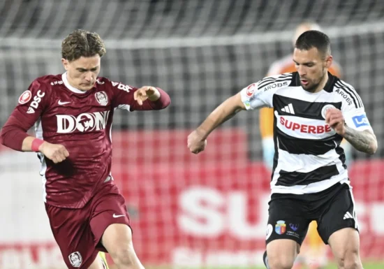 Superliga: CFR Cluj învinge U Cluj și intră în cursa pentru titlu