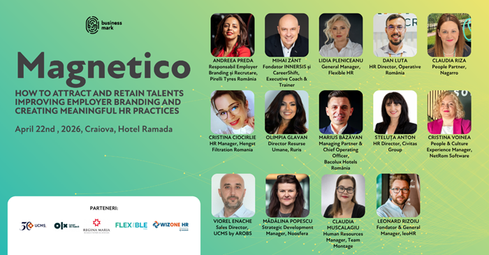 O nouă ediție a proiectului „Magnetico”, la Craiova. Pe 22 aprilie 2026, lideri HR analizează strategiile pentru un brand de angajator rezilient