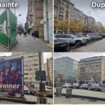 Înainte și după. Ciucu a dat jos prismele ilegale cu reclame din Centru. Deci se poate. Dar de ce a durat atât?