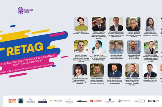 Principalele provocări și oportunități din retail și FMCG, analizate pe 20 aprilie la noua ediție a conferinței „reTAG - a Retail, FMCG & e-Commerce Conference for the Modern World”