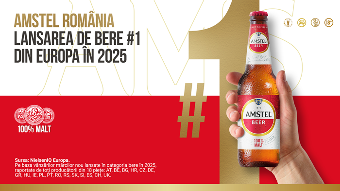 Introducerea mărcii Amstel în România – cea mai mare lansare din categoria de bere din Europa în 2025