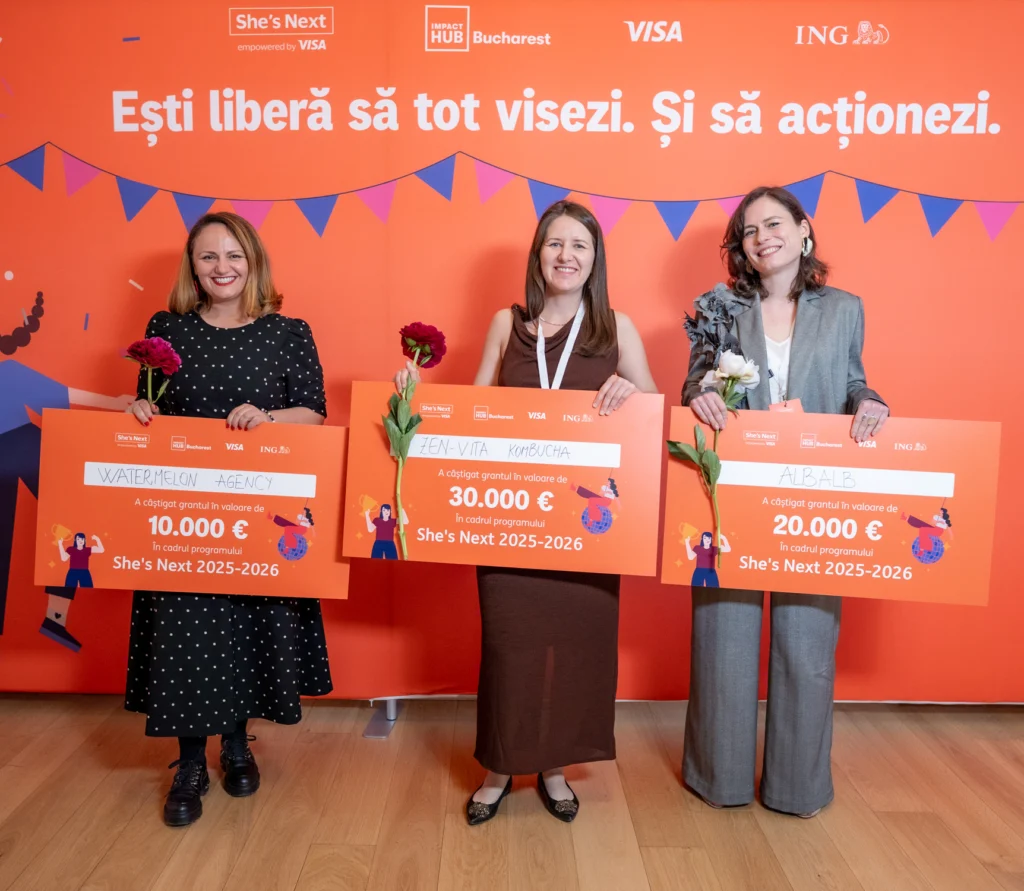 Trei antreprenoare din România câștigă granturi She’s Next în valoare totală de 60.000 de euro
