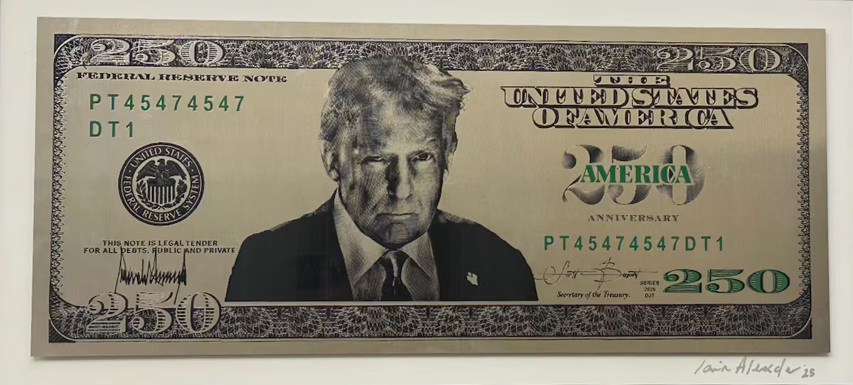 Trump's face on a $250 bill, despite a legal ban. The head of the ...