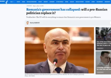 Presa Kremlinului jubilează după căderea lui Bolojan: George Simion, eroul „anti-UE”