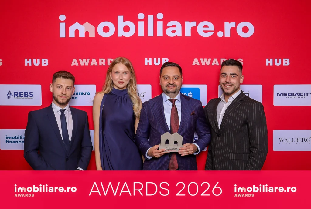 Investa Imobiliare, desemnată „Agenția nouă a anului 2025 în România” la gala Imobiliare.ro Awards
