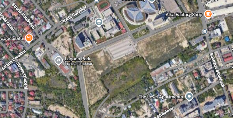 Terenul viitoarelor blocuri de la Petrom City ale 