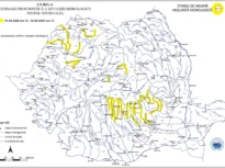 Cod galben de inundații, de luni, pe râuri din 17 județe/ Pe râuri din bazinele hidrografice Someș, Crasna, Barcău, Mureș, Argeș, Ialomița și Buzău se pot produce inundații locale și creșteri de niveluri, cu depășirea cotelor de atenție