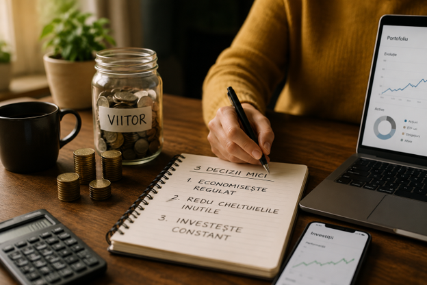 3 decizii financiare mici care îți pot pune banii să lucreze