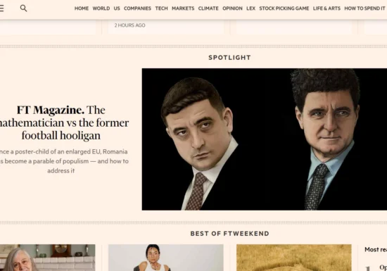 România, între matematician și fostul huligan. Cum explică Financial Times ascensiunea populismului și duelul Dan-Simion