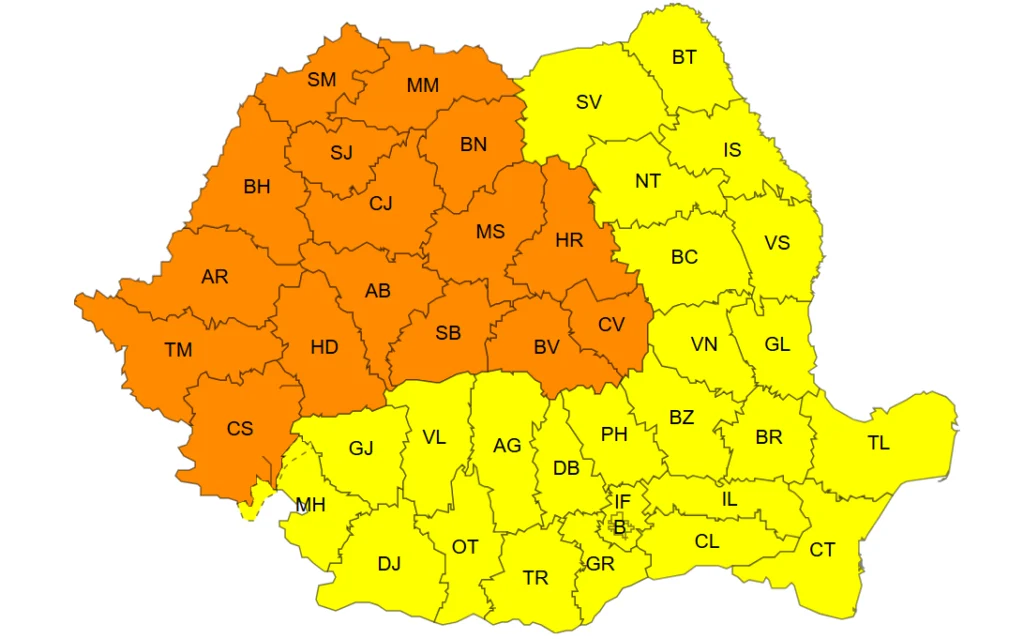 cod galben si portocaliu 27 iunie ora 10 _28 iunie