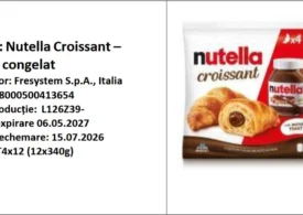 Croissant cu Nutella congelat, retras din Metro, Lidl și Kaufland. Există risc să conțină fragmente metalice