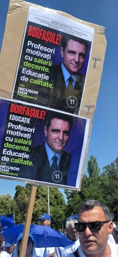 protest Educație Nicușor Dan