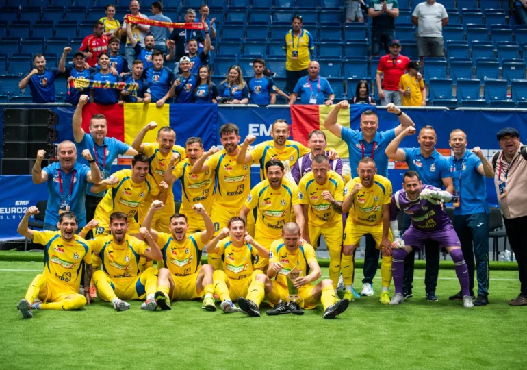 România s-a calificat în sferturile de finală ale Campionatului European de minifotbal
