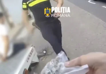 Foc de avertisment tras de polițiști în București după o urmărire. Doi tineri au fost prinși cu o pungă de droguri (Video)