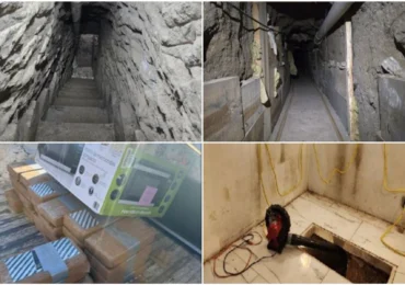 Tunel secret de aproape 600 de metri sub granița SUA-Mexic: A fost confiscată o tonă de cocaină, în valoare de 45 de milioane de dolari (Video)