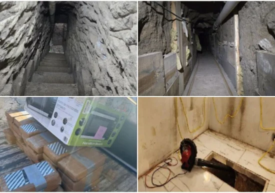 Tunel secret de aproape 600 de metri sub granița SUA-Mexic: A fost confiscată o tonă de cocaină, în valoare de 45 de milioane de dolari (Video)